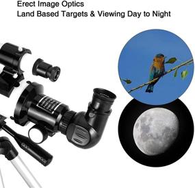 img 1 attached to 🌌 Discover the Cosmos with 70mm Aperture 400mm AZ Mount Astronomical Refracting Telescope for Adults Kids Beginners - Complete Travel Kit with Backpack, 2X Barlow Lens, and Phone Adapter