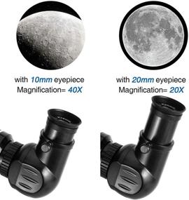 img 2 attached to 🌌 Discover the Cosmos with 70mm Aperture 400mm AZ Mount Astronomical Refracting Telescope for Adults Kids Beginners - Complete Travel Kit with Backpack, 2X Barlow Lens, and Phone Adapter