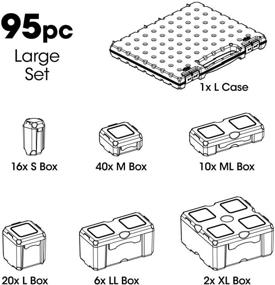 img 3 attached to 🏠 Cottage Mills DotBox Large Set: The Ultimate Small Item Storage Solution with 95 pcs, 94 Storage Boxes, and a Convenient Carrying Case for Beads, Jewelry, Crafts, and Small Part Storage