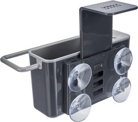 img 2 attached to 🧽 Keep Your Sink Neat & Tidy with Joseph Joseph 85024 Sink Aid Self-Draining Sink Caddy in Gray