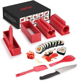 img 4 attached to 🍣 AGPTEK Beginners Complete Plastic Sashimi Set: Perfect for Learning and Enjoying Sushi at Home!