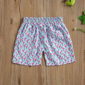 img 2 attached to 🩱 Boys' Swimwear: Flamingo Floral Bottoms for Toddlers