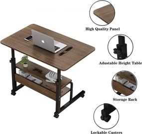 img 2 attached to SDESWOKES Home Study Desk- Small Space, Gaming, Writing, and Computer Desk with Storage- Portable Stand Up Desk- 31.5x15.7 Inch- Black