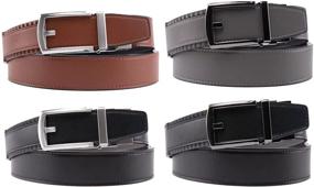 img 4 attached to Stylish and Versatile: Mark Fred Genuine Leather Reversible