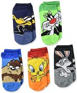 🧦 забавные и удобные: 5-парная невидимка детских носков looney tunes логотип