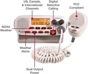 img 2 attached to Cobra MR F45-D Fixed Mount VHF Marine Radio – 25 Watt VHF, Submersible, LCD Display, Noise Cancelling Microphone, NOAA Weather Channels, Signal Strength Meter, Scan Channels, White