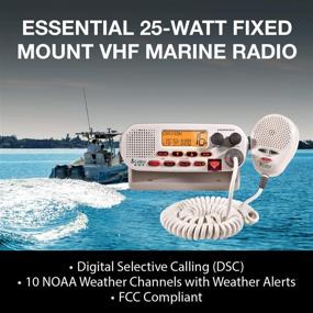 img 1 attached to Cobra MR F45-D Fixed Mount VHF Marine Radio – 25 Watt VHF, Submersible, LCD Display, Noise Cancelling Microphone, NOAA Weather Channels, Signal Strength Meter, Scan Channels, White