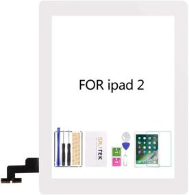 img 4 attached to 📱 IPad 2 Screen Replacement Kit: A1397 A1395 A1396 Touch Screen Digitizer Glass Parts + Home Button + Cameral Holder + Adhesive + Bezel (White)