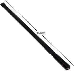 img 2 attached to 📻 HYS SMA-Female Handheld Dual Band Super Foldable Antenna 15.3-Inch - VHF/UHF (144/430Mhz) for BaoFeng uv-5r uv-82 f8hp BF-F8+ Kenwood Radios (2 Pack)