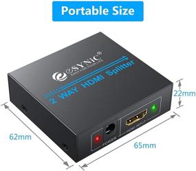 img 3 attached to eSynic 1x2 HDMI Splitter: Full HD 1080P 3D Amplifier Switch for HDTV PS3 PS4 DVD PC Blu-ray Player