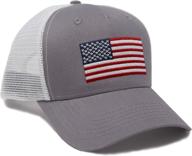 international tie premium flag themed hat: adjustable snapback cap with embroidered patch and mesh back logo