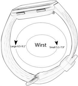 img 2 attached to 🏃 Breathable Sport Bands for Fitbit Versa 2 / Versa / Versa Lite - Compatible Replacement Wristbands for Women and Men, Small/Large Sizes Available