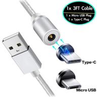 🔌 2in1 usb magnetic charging cable - compatible with samsung galaxy s20 s10 s10e s9 s8 s7 s6 edge plus j2 j3 prime j5 j7 star j8 a8 a9 a10 a10e a20 a20e a20s a30 a40 a50 a51 a60 a70 a71 logo