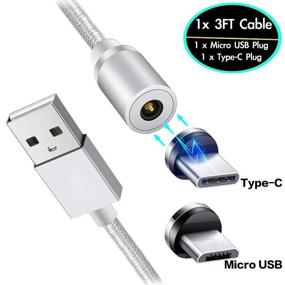 img 4 attached to 🔌 2in1 USB Magnetic Charging Cable - Compatible with Samsung Galaxy S20 S10 S10e S9 S8 S7 S6 Edge Plus J2 J3 Prime J5 J7 Star J8 A8 A9 A10 A10e A20 A20e A20s A30 A40 A50 A51 A60 A70 A71