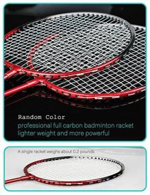 img 1 attached to 🏸 Foldable Badminton Net Set with Portable Base + 4 Graphite Rackets + 4 Shuttlecocks – Perfect for Family Sports, Backyard Games, Kids Gift