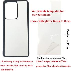 img 2 attached to 📱 JUSTRY 5PCS Sublimation Blanks Phone Case Covers for Samsung Galaxy A52 5G (2021) - Easy DIY Sublimation, 2D Rubber TPU with Glitter Finish