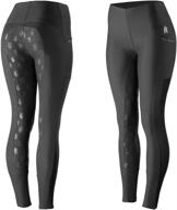 horze women's leah full seat windproof tights logo