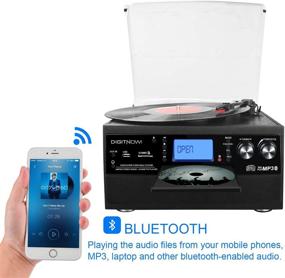 img 1 attached to 🎶 DIGITNOW Bluetooth Record Player Turntable with Stereo Speaker, LP Vinyl to MP3 Converter including CD, Cassette, Radio, Aux Input, USB/SD Encoding, and Remote Control