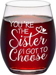 img 4 attached to Sister Gift Stemless Galentines Christmas