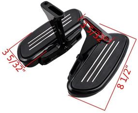 img 2 attached to Черные пассажирские подножки и кронштейн для монтажа Harley Touring Streamliner Style (совместимые с 1993-2020)