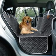 🐶 lesure dog car seat cover for back seat suv: waterproof pet rear seat protector with hammock, storage pocket, and safety belt - ideal for trucks and suvs (54wx58l) logo