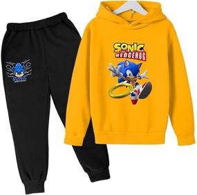 img 2 attached to Hoodie Sweatpants Velvet Hedgehog 2 Large Boys' Clothing in Fashion Hoodies & Sweatshirts