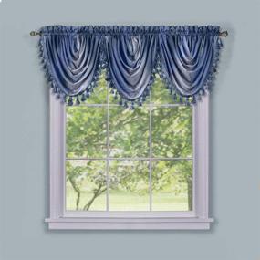 img 1 attached to 🪟 Achim Home Furnishings Ombre Tie-up Curtain - Blue, 50" x 63