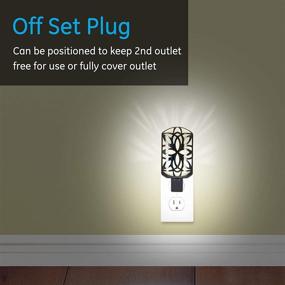 img 2 attached to 🌙 GE LED Night Light, Brushed Nickel Finish, Plug-In, Dusk to Dawn Sensor, Soft White Glow, UL-Listed, Perfect for Living Room, Bedroom, Nursery, Kitchen, Bathroom