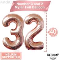 number balloon 32nd birthday decorations logo