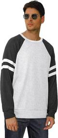 img 1 attached to Sleeve Shirts Lightweight Sweatshirts Crewneck Men's Clothing for Active