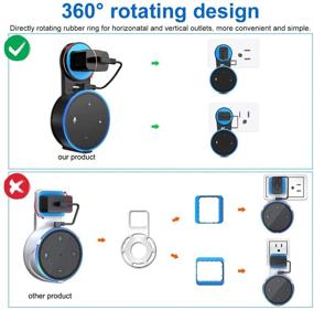 img 3 attached to 🔌 Vanelc крепление для розетки для 2-го поколения самого Дота - нет ненужной проволоки или винтов - компактный органайзер умного дома для ванной комнаты, спальни и кухни - черный, 1 шт.