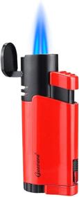 img 4 attached to 🔥 Enhanced Torch Lighters: Twin Jet Butane Torch Cigar Lighters with Punch Windproof Feature - Red (Gas Not Included)