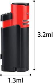 img 2 attached to 🔥 Enhanced Torch Lighters: Twin Jet Butane Torch Cigar Lighters with Punch Windproof Feature - Red (Gas Not Included)