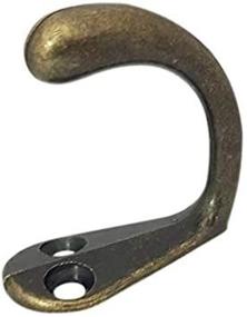 img 2 attached to QCAA Single Prong Hook Hanger - 25 Pack, Antique Brass Finish - Premium Zinc Die Cast Material