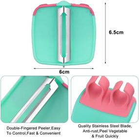 img 3 attached to 🥔 Multipurpose Palm Fruit Peeler Finger Potato Peeler - Kitchen Vegetable Peeler with Rubber Finger Grip for Easy Peeling of Pumpkin, Carrot, Cucumber, Potato (Assorted Colors)