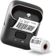 🏷️ phomemo m110 bluetooth label maker machine: portable wireless label printer for iphone & android - ideal barcode qr code sticker printer for small business with handheld design & different fonts logo