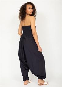 img 1 attached to 👖 Cotton Jumpsuit Romper - Women's Clothing for Harem Pants Enthusiasts