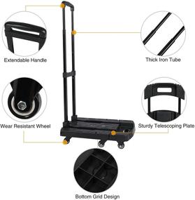 img 1 attached to Varbucamp Folding 440Lbs Luggage Telescoping