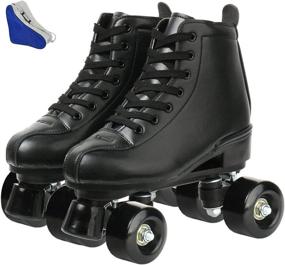 img 2 attached to 👟 Adjustable High Top Double Row Roller Skates for Women, Men, Boys, and Girls - Ideal for Outdoor and Indoor Use – Jessie Women's Roller Skates