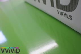 img 1 attached to 🚙 60" x 1' Пленка для автомобилей с блеском цвета лайм зеленый с системой выпуска воздуха, рулон винила - 3MIL от VViViD8.