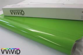 img 2 attached to 🚙 60" x 1' Air Release Lime Green Gloss Car Wrap Vinyl Roll - 3MIL by VViViD8