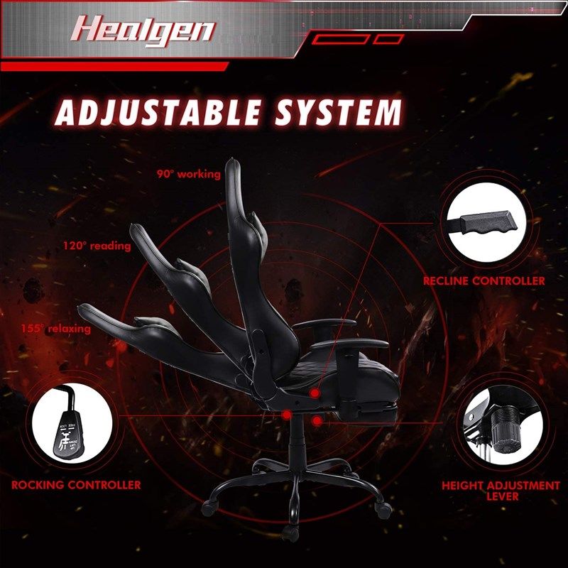 HEALGEN Gaming Chair Racing Style Gamer Chair with