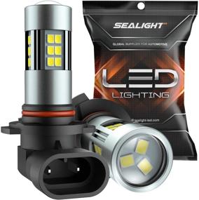 img 4 attached to 🔆 SEALIGHT H10/9145/9140/9045/9040 LED Fog Light Bulbs – 6000K Xenon White, 27 SMD Chips, 360-degree Illumination (Pack of 2)