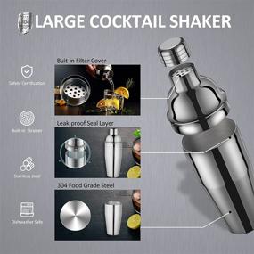 img 2 attached to Siyaluens 20PCS Stainless Steel Cocktail Shaker Set Bartender Kit with Acrylic Stand, Cocktail Recipes Booklet, and Professional Bar Tools - Perfect for Homes, Parties, and Bars