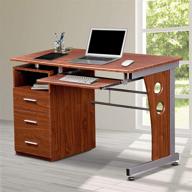 🖥️ functional mahogany computer desk with storage by techni mobili: 30" x 22.75" x 47.25 logo