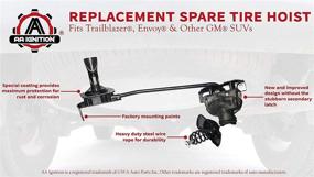 img 1 attached to 🚘 Spare Tire Hoist - Replaces OEM numbers 924-509, 25911640, 15247311, 88940274, 924509 - Compatible with Chevy Trailblazer, Trailblazer EXT, GMC Envoy, Envoy XL, Isuzu Ascender, Buick Rainier, Oldsmobile Bravada, Saab 9-7x - Rear Tire Holder