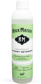 img 4 attached to Roux Maison Swimwear HE Liquid Laundry Detergent & Stain Remover, 8oz, Fragrance Free - All-Natural