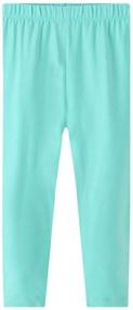 img 1 attached to 💃 Essentials Trio: 3-Pack Cotton Casual Stretch Leggings for Girls
