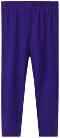 img 3 attached to 💃 Essentials Trio: 3-Pack Cotton Casual Stretch Leggings for Girls