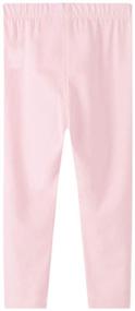 img 2 attached to 💃 Essentials Trio: 3-Pack Cotton Casual Stretch Leggings for Girls